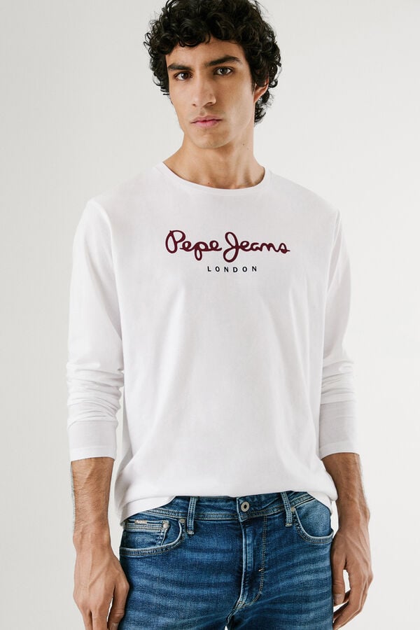 Pepe Jeans T-shirt manga comprida branco
