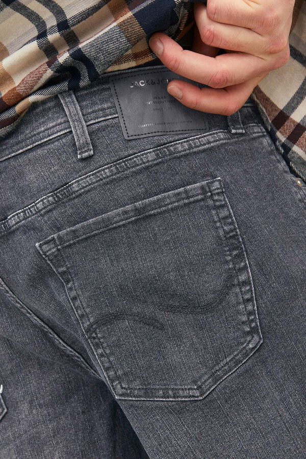 Jack & Jones PLUS Cal&ccedil;a jeans de corte reto e cinco bolsos preto