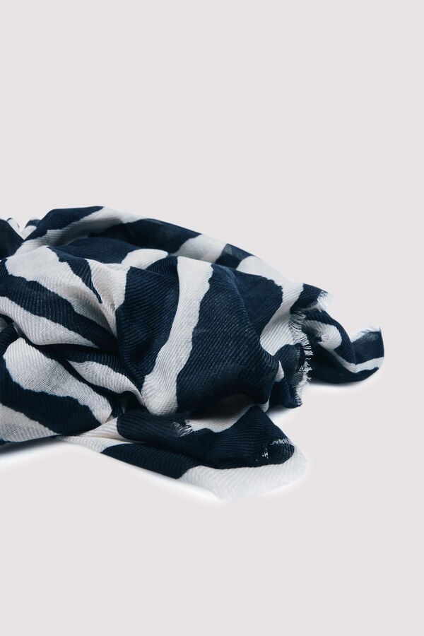 Springfield cachecol com estampado de zebra preto