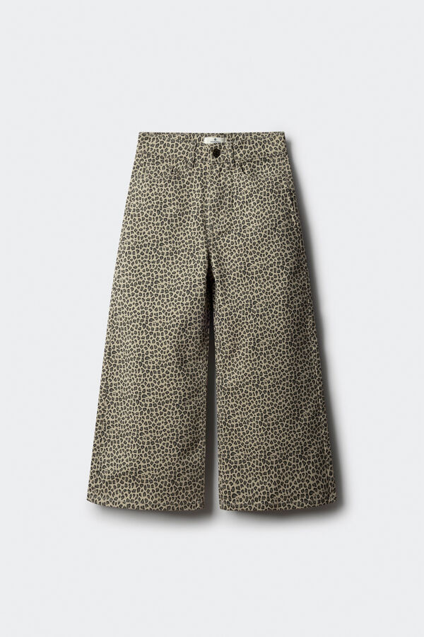 Springfield Kids culotte com estampa animal para meninas castanho