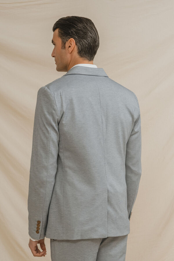 Celopman Blazer de malha azul