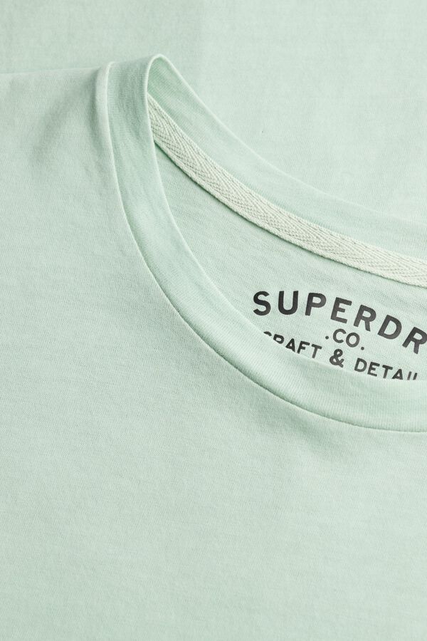 Superdry T-shirt manga curta b&aacute;sica com bolso verde