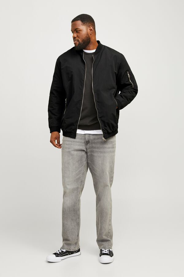 Jack & Jones PLUS Blus&atilde;o bomber preto