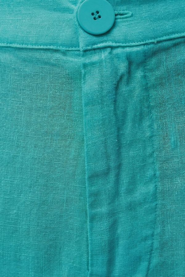 Systemaction Cal&ccedil;a de linho azul