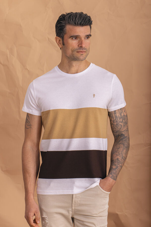 Celopman Camiseta Estructura Panelada beige
