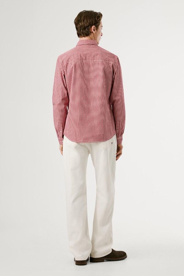 Pepe Jeans Camisa xadrez regular fit vermelho