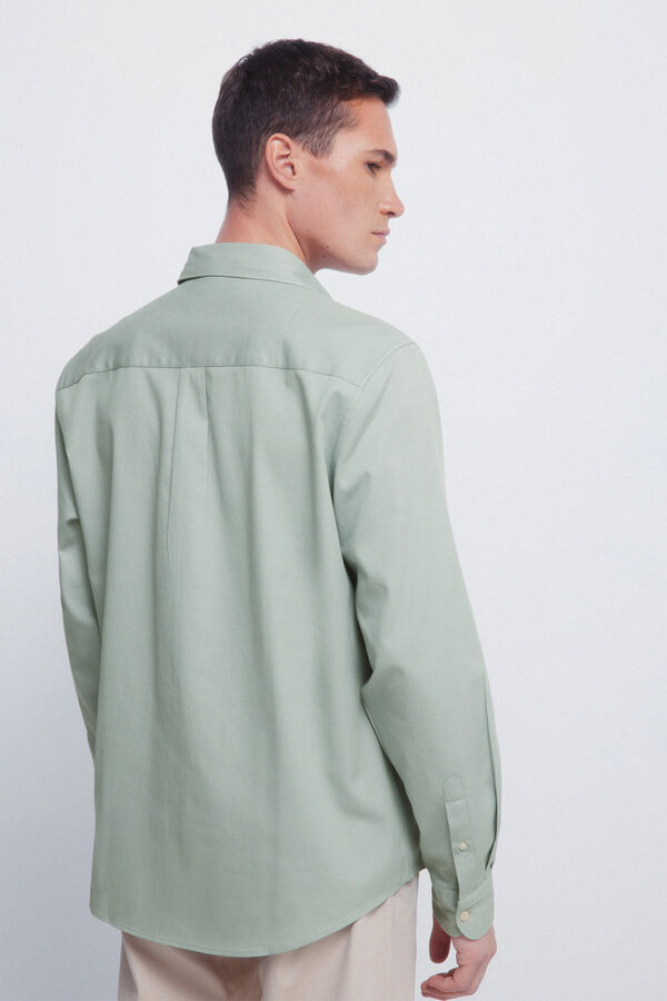 Springfield Camisa estruturada bicolor verde