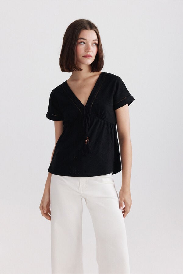 Springfield Vest top with ruffles green
