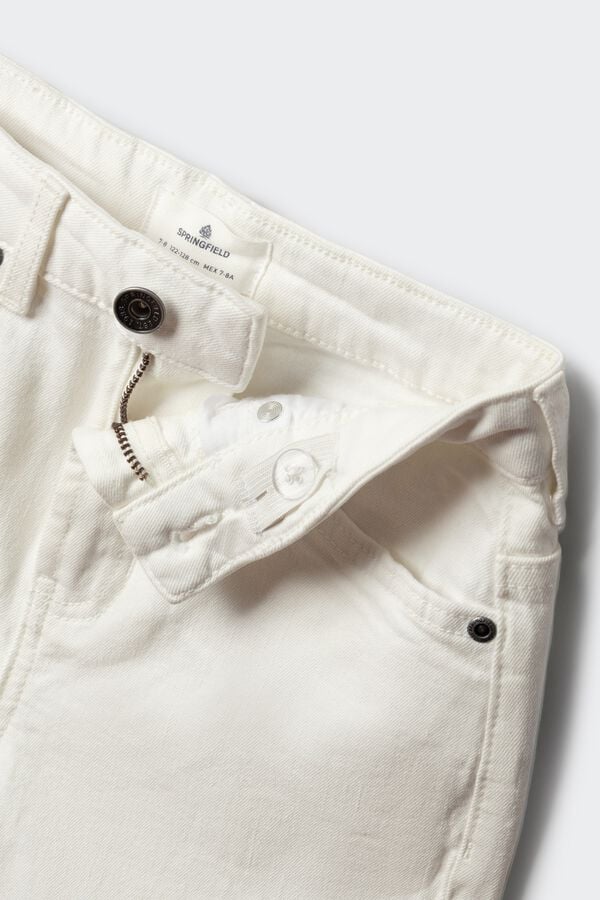 Springfield Kids Bermudas infantil em denim branco