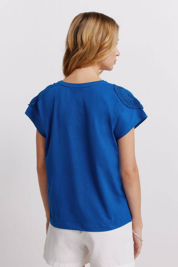 Springfield T-shirt crochet ombros azul