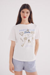 Springfield Camiseta "Clube da Pizza" estampado