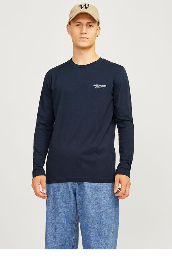 Springfield Standard fit long sleeve t-shirt navy