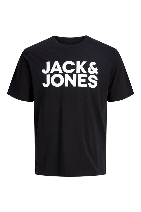 Jack & Jones T-shirt de manga curta com logo cinzento