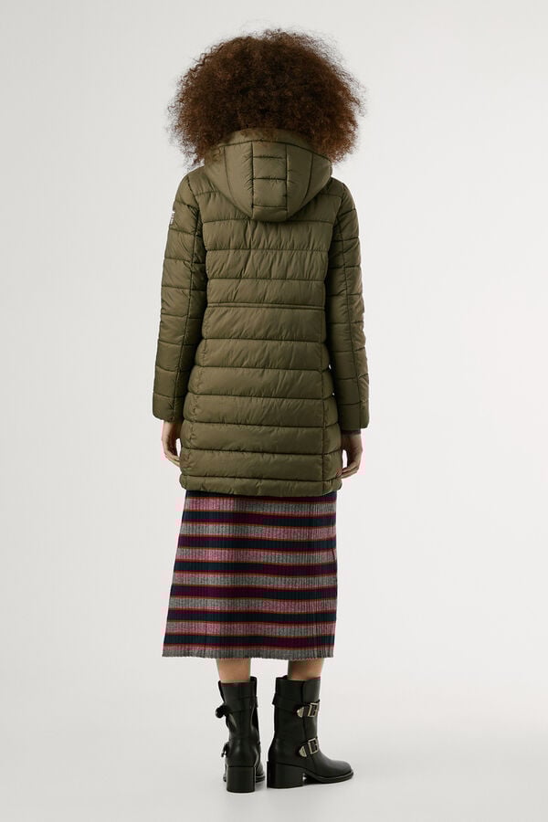 Pepe Jeans Jaqueta longa acolchoada de plumas Caqui escuro