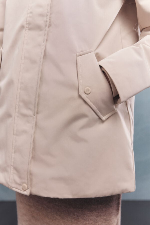 Springfield Parka com capuz de pele Sorona Aura castanho