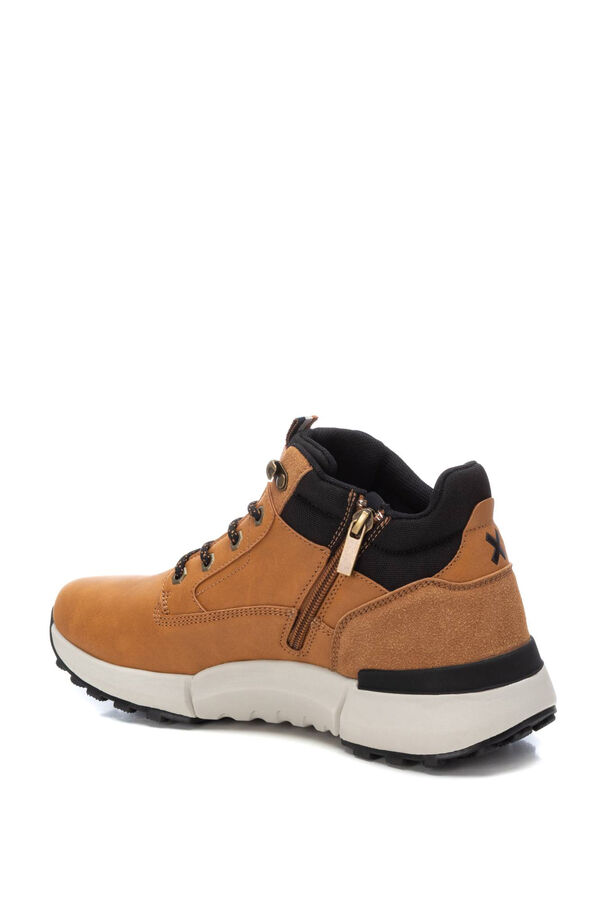 Springfield Bota de montanha casual para homem com atacadores e fecho-éclair castanho