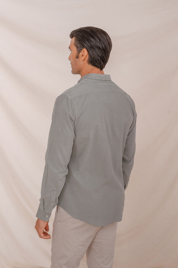 Celopman Camisa micro veludo verde