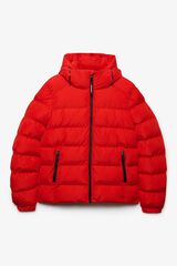 Superdry Casaco acolchoado com capuz vermelho