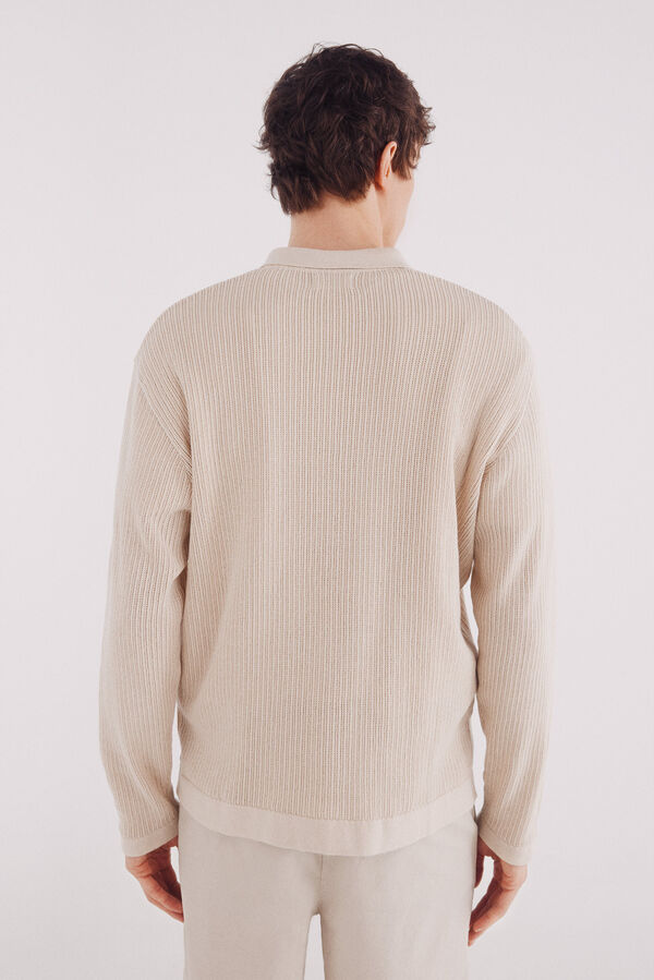Springfield Cardigan estruturado colorido bege