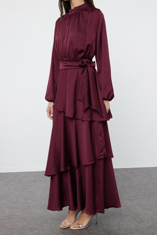 Trendyol Vestido de cetim cru