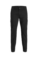 Jack & Jones PLUS Calças cargo slim tapared fit PLUS preto