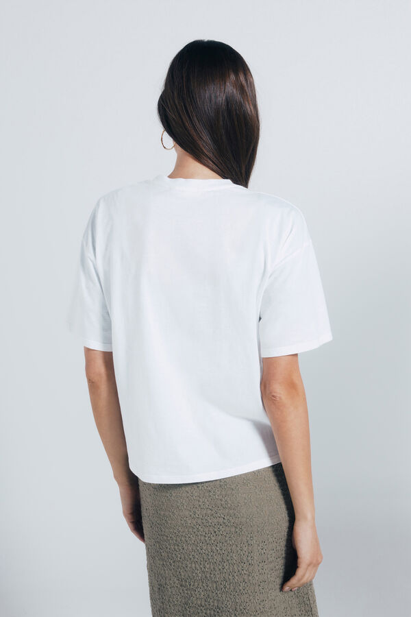 Springfield Camiseta gráfica ocidental cru