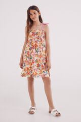 Springfield Kids Vestido flores menina branco