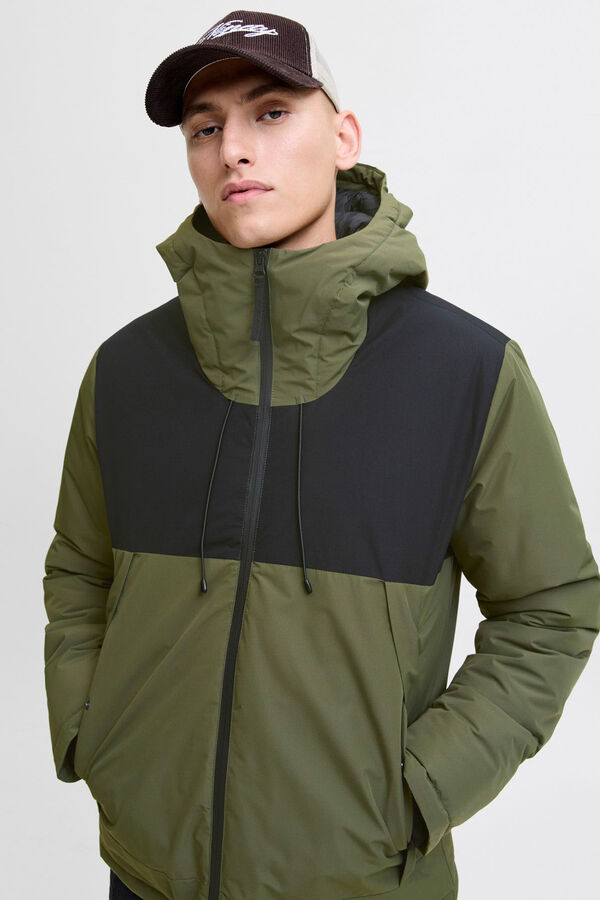 Jack & Jones Two-tone puffer jacket green