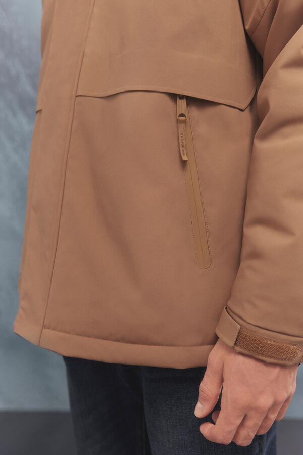Springfield Parka acolchoada térmica castanho