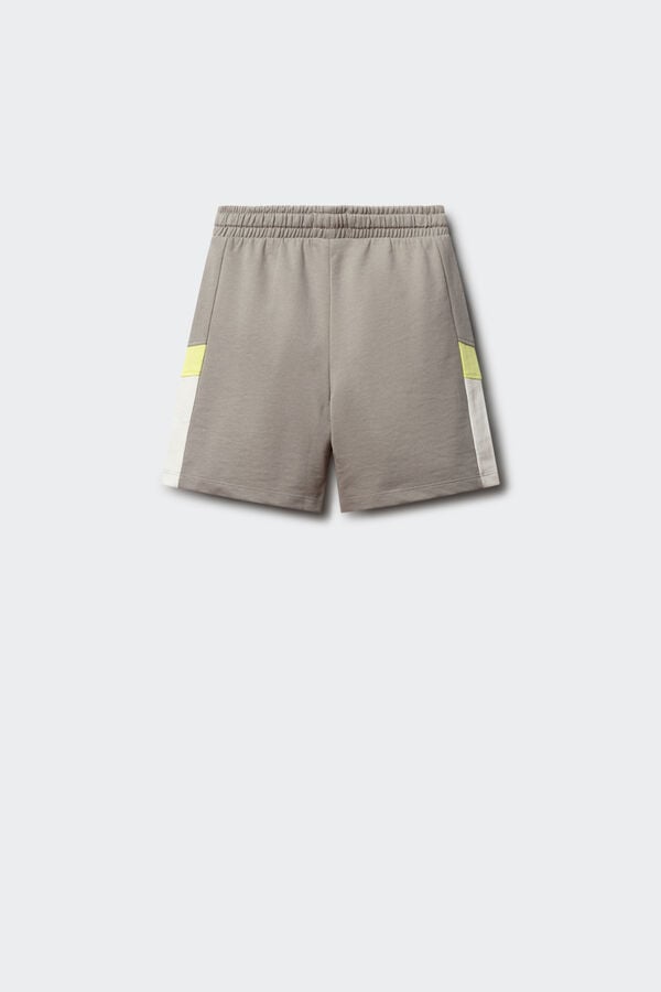 Springfield Kids Bermuda jogger com franjas para menino cinzento