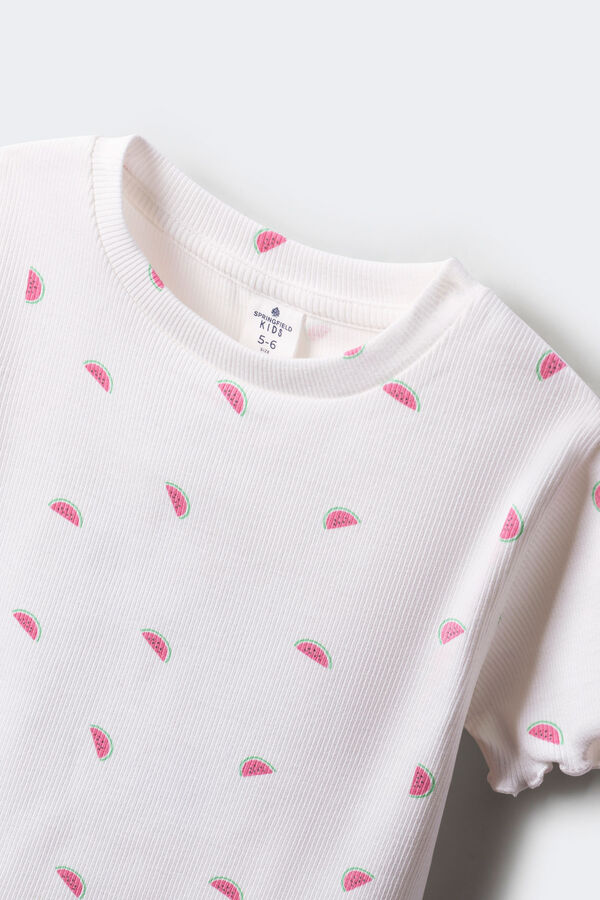 Springfield Kids Camiseta menina melancia branco