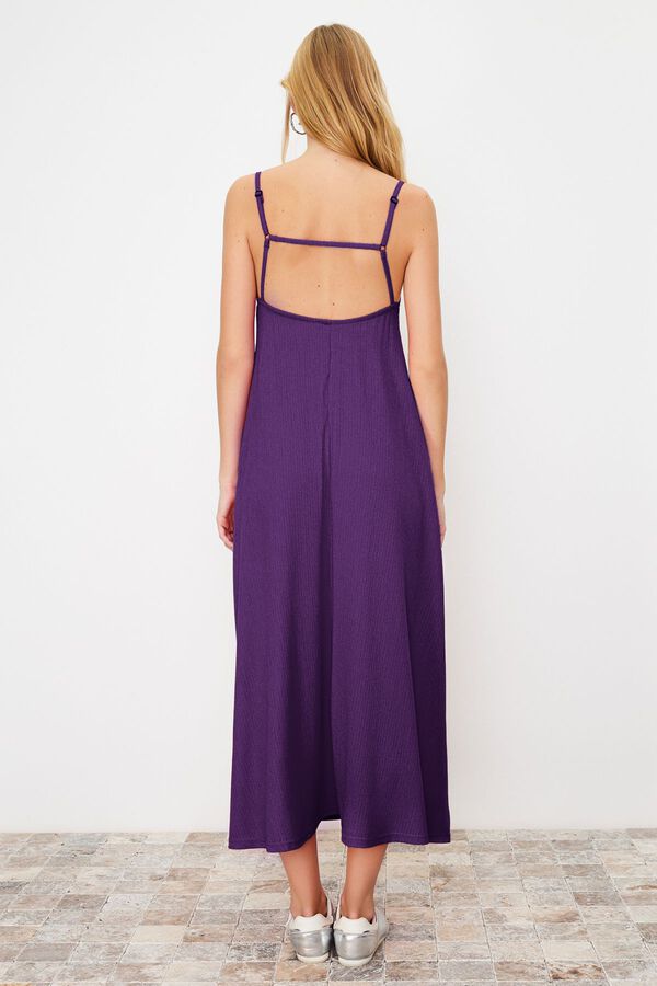 Trendyol Vestido maxi com costas abertas rosa