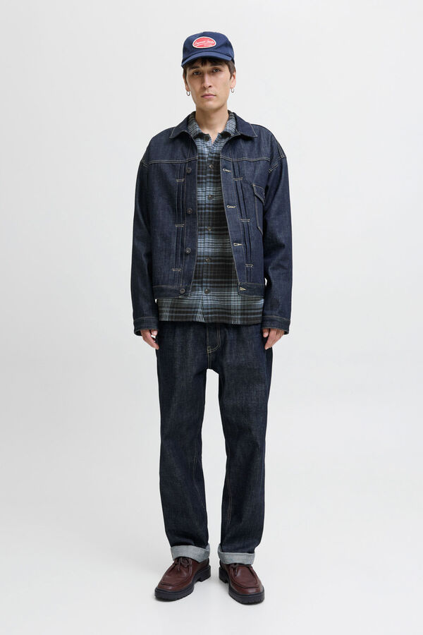 Jack & Jones Sobrecamisa xadrez cinzento