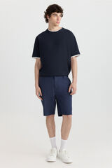 Springfield Bermuda t&eacute;cnica wide & relaxed fit azul
