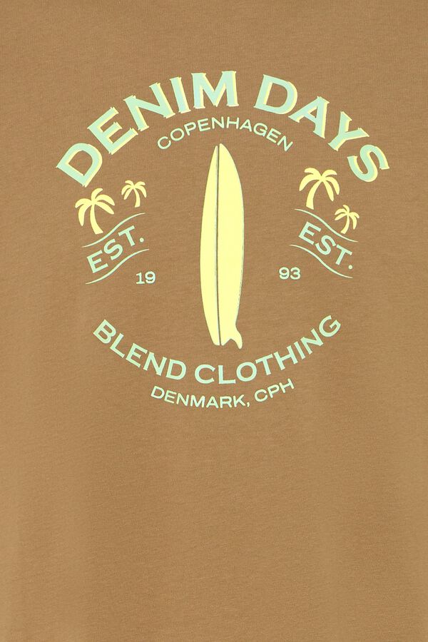 Blend PLUS T-shirt de manga curta tamanho grande vison