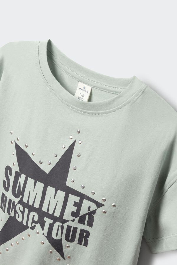 Springfield Kids T-shirt de manga curta summer tour menina verde