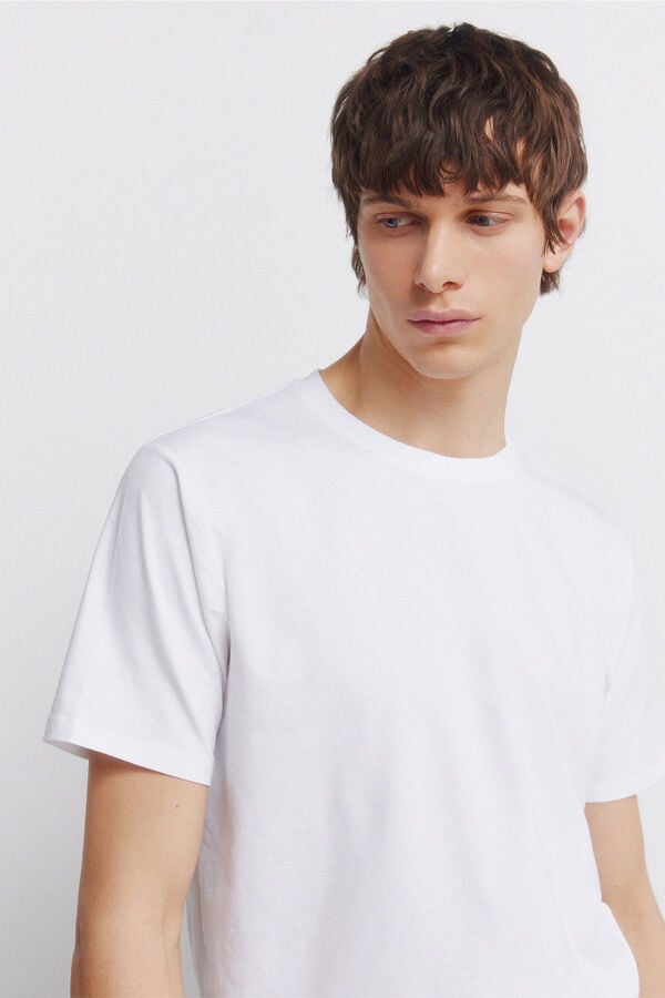 Springfield T-shirt slim fit em lycra branco