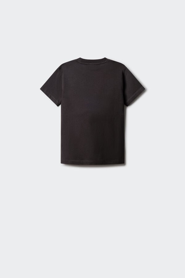 Springfield Kids T-shirt manga curta color block para menino preto