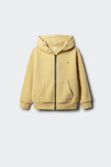 Springfield Kids Sweatshirt com capuz aberto para menino amarelo