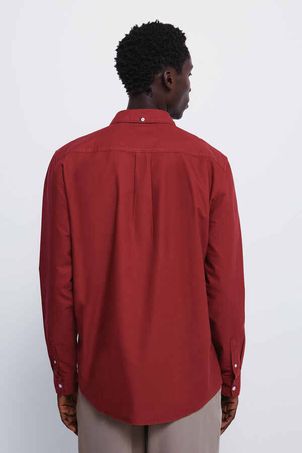 Springfield Peça oxford tingida vermelho