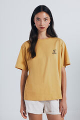 Springfield Camiseta gráfica espalda amarillo