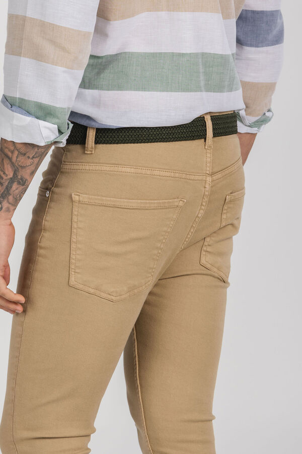 Celopman Calças 5 Bolsos Skinny  vison