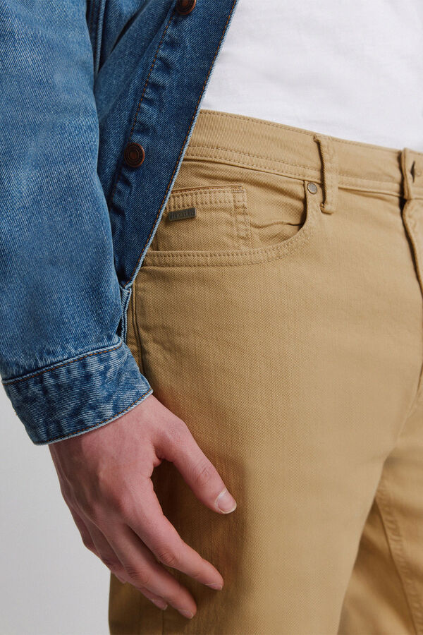 Springfield Bermudas 5 bolsos lavada slim fit castanho