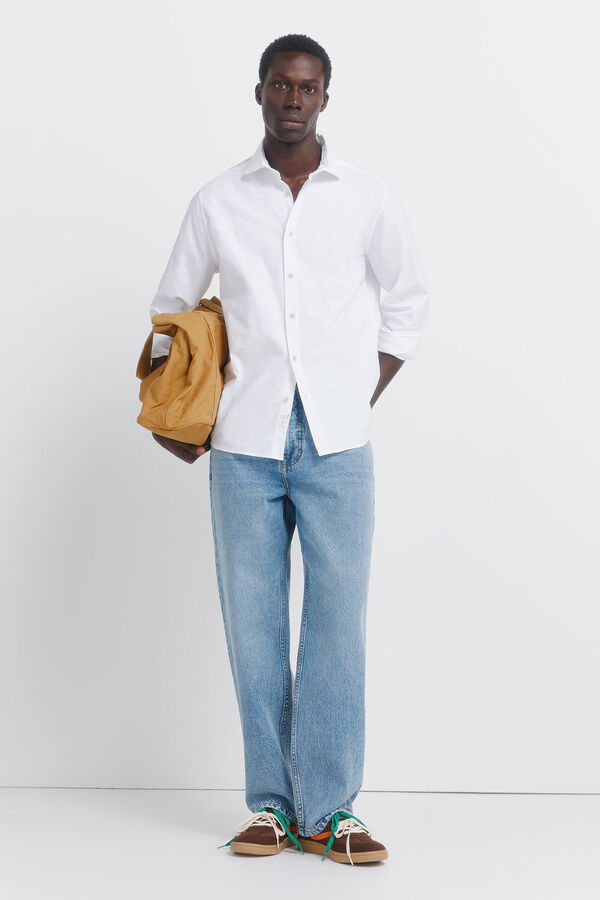 Springfield Camisa Oxford leve branco