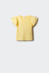 Springfield Kids Girl's short sleeve T-shirt with ruffles printed