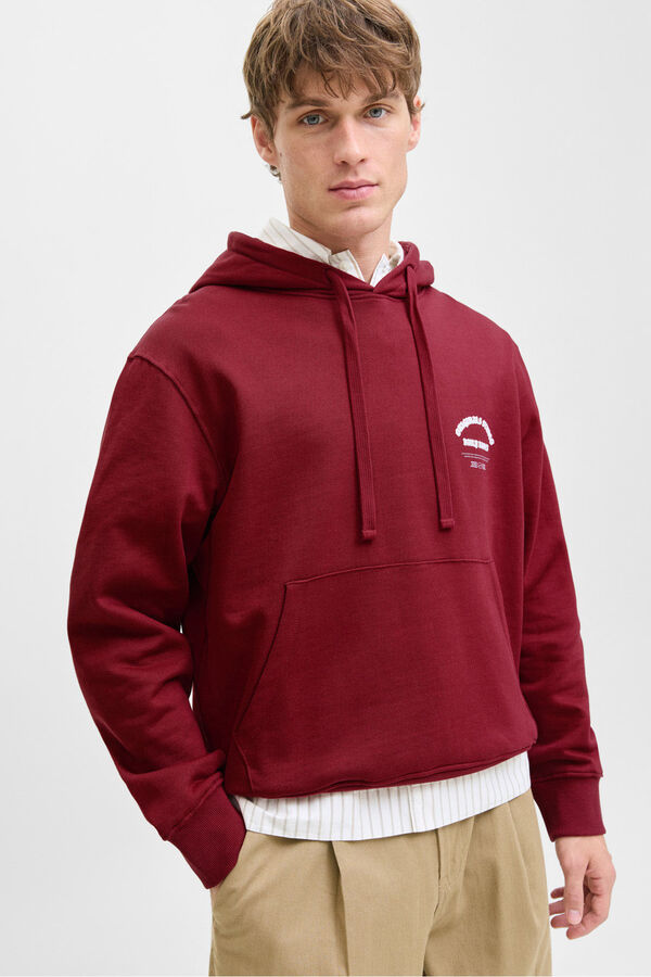 Jack & Jones Hood studio sweatshirt red