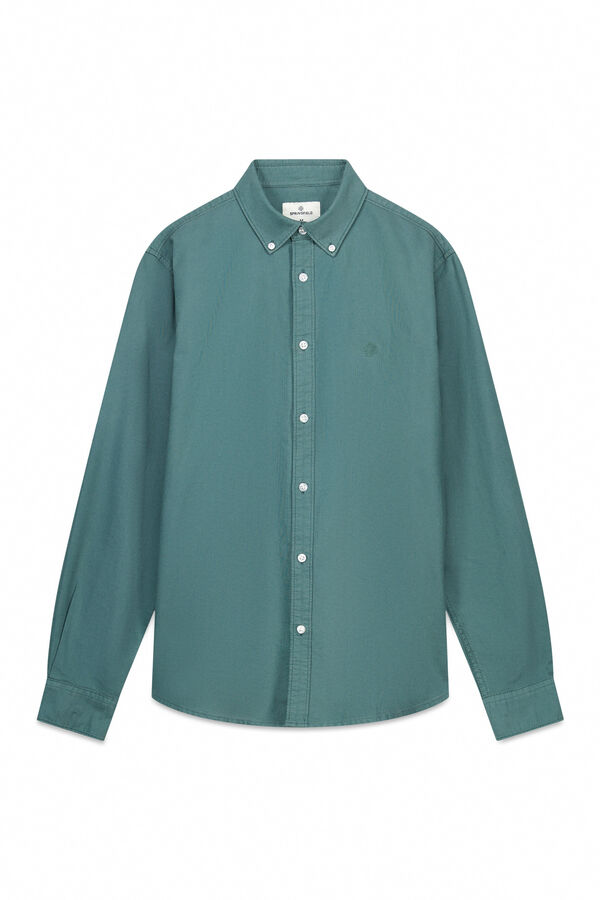 Springfield Peça oxford tingida verde