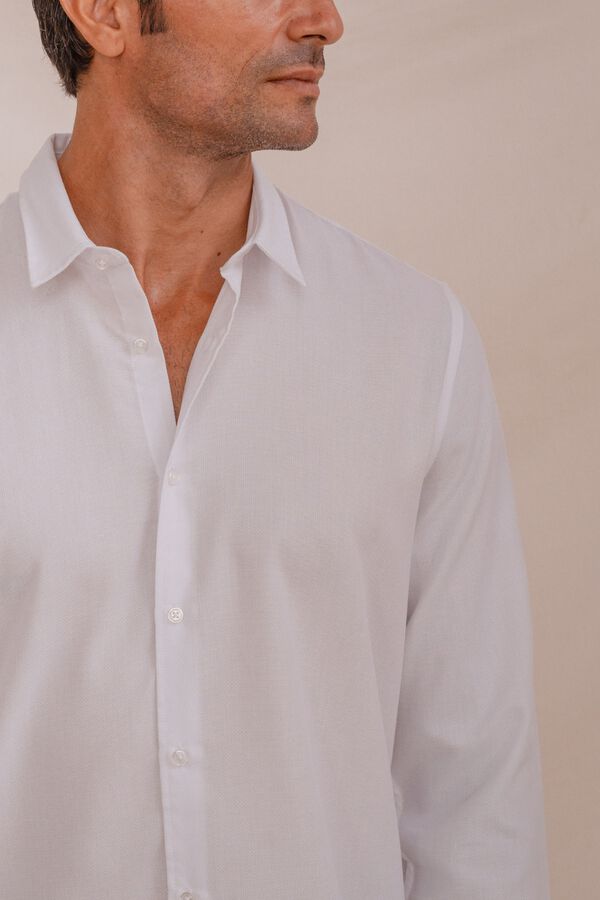 Celopman Camisa de vestir com estrutura branco