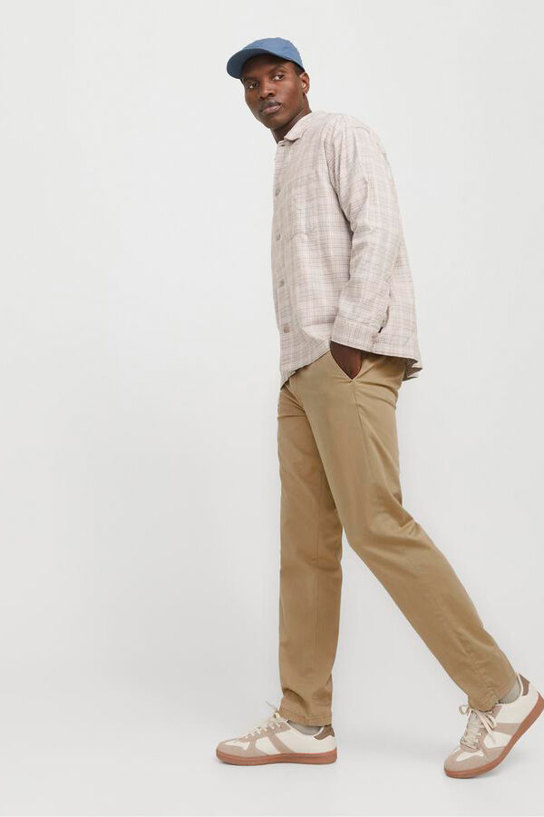 Jack & Jones Cal&ccedil;as chino de corte relaxado cru