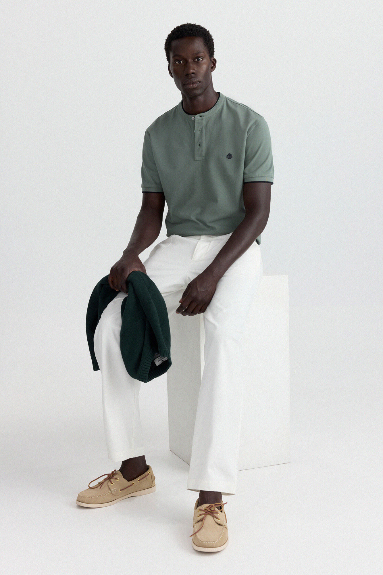 Springfield Polo em piqu&eacute; gola mao slim fit